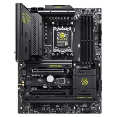 Материнская плата MSI MAG B850 TOMAHAWK WIFI, AM5, AMD B850, 4xDDR5, 4xSATA, 3xM.2, 1xPCIe 5.0 x16, 1xPCIe 4.0 x16, 1xPCIe x1, 1xHDMI, 1xDP, 1x5Gb LAN, Wi-Fi 7, Bluetooth 5.4, 1xUSB-C 20Gbps, 1xUSB-C 10Gbps, 2xUSB-A 10Gbps, 2xUSB-A 5Gbps, 4xUSB-A 2.0, 3x3