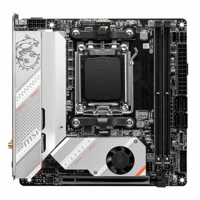 Материнская плата MSI MPG B650I EDGE WIFI, AM5, AMD B650, 2xDDR5, 4xSATA, 2xM.2, 1xPCI-E 4.0 x16, 1xHDMI, 1x 2.5Gb LAN, 3xUSB-A 3.2 Gen 2, 2xUSB-A 3.2 Gen 1, 1xUSB-C 3.2 Gen 2x2, 3x3.5 мм, 7.1, Mini-ITX