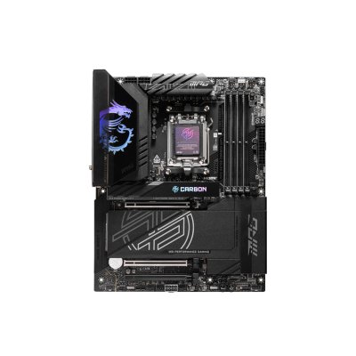 Материнская плата MSI MPG X870E CARBON WIFI, AM5, AMD X870E, 4xDDR5, 4xSATA, 4xM.2, 1xPCIe 5.0 x16, 1xPCIe 5.0 x4, 1xPCIe 4.0 x4, 1xHDMI, 2xUSB-C, 2x1Gb LAN, 9xUSB 3.2 Gen 2, 2xUSB4, 2x3.5 мм, 7.1, ATX