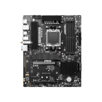 Материнская плата MSI PRO B650-S WIFI, AM5, AMD B650, 4xDDR5, 4xSATA, 2xM.2, 1xPCI-E 4.0 x16, 1xPCI-E 4.0 x4, 1xHDMI, 1xDP, 1x2.5Gb LAN, 3xUSB 3.2 Gen 1, 3xUSB 3.2 Gen 2, 6x3.5 мм, 7.1, Standard-ATX