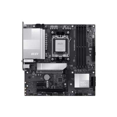 Материнская плата MSI PRO B850M-A WIFI, AM5, AMD B850, 4xDDR5, 4xSATA, 2xM.2, 1xPCIe 5.0 x16, 1xPCIe 4.0 x4, 1xPCIe 3.0 x1, 1xHDMI (v2.1), 1xDP (v1.4), 1x5Gb LAN, Wi-Fi 7, Bluetooth 5.4, 2xUSB-C 10Gbps, 3xUSB-A 10Gbps, 3xUSB-A 5Gbps, 2x3.5 мм, 7.1, mATX