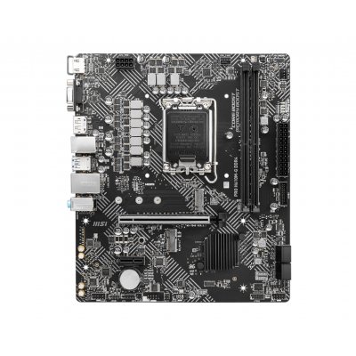 Материнская плата MSI PRO H610M-G DDR4, LGA 1700, Intel H610, 2xDDR4, 4xSATA, 1xM.2, 1xPCIe 4.0 x16, 1xPCIe 3.0 x1, 1xHDMI, 1xDP, 1xVGA, 1xRJ45 1Gb, 2xUSB-A 3.2 Gen 1, 4xUSB-A 2.0, 3x3.5мм, 7.1, mATX