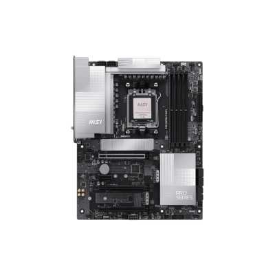 Материнская плата MSI PRO X870E-P WIFI, AM5, AMD X870E, 4xDDR5, 4xSATA, 3xM.2, 1xPCIe 5.0 x16, 1xPCIe 4.0 x4, 1xPCIe 3.0 x1, 1xHDMI, 1x5Gb LAN, Wi-Fi 7, Bluetooth 5.4, 1xUSB-C 20Gbps, 1xThunderbolt 4, 2xUSB-A 10Gbps, 2xUSB-A 5Gbps, 4xUSB-A 2.0, 3x3.5 мм, 