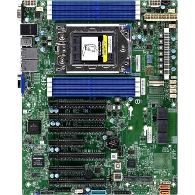 Материнская плата серверная Supermicro MBD-H12SSL-I-B, SP3, AMD EPYC 7002/7003, 8xDDR4, 8xSATA, 2xM.2, 5xPCIe x16, 2xPCIe x8, 2x1Gb LAN, 4xUSB 3.2 Gen 1, 1xVGA, ATX
