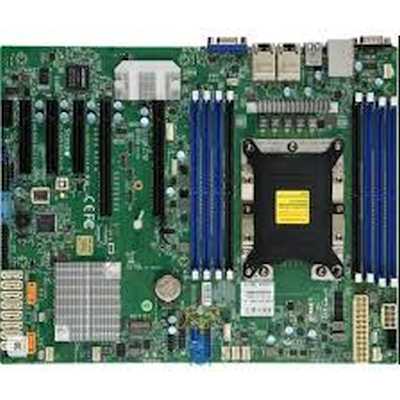 Материнские платы SUPERMICRO 1800794 — MBD-X11SPI-TF-B Серверная материнская плата MBD X11SPI TF B Xeon Single Socket S3647, 8x 288 pin DDR4 DIMM slots, 2x 10GbE LAN ports, 10x SATA3 (6Gbps) via C622, Bulk.