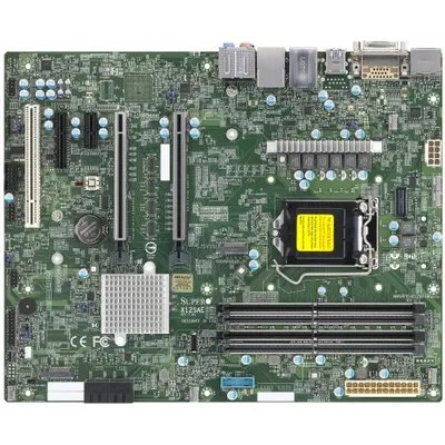 Материнская плата Supermicro MBD-X12SAE-B, LGA 1200, Intel W480, 4xDDR4, 4xSATA, 2xM.2, 3xPCIe 3.0 (x16, x16, x1), 1xDP, 1xHDMI, 1xDVI-D, 2xUSB-A 2.0, 2xUSB-A 3.2 Gen 1, 3xUSB-A 3.2 Gen 2, 1xUSB-C 3.2 Gen 2, 1x 2.5Gb LAN, 1x 1Gb LAN, 5.1, 1xCOM, ATX