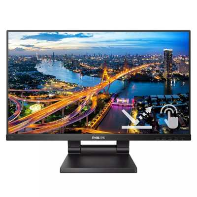 Монитор 21,5" Philips 222B1TC IPS 1920x1080, 75 Гц, 4 мс, 16:9, 250 кд/м2, 1xHDMI, 1хDP, 1xVGA, черный, сенсорный