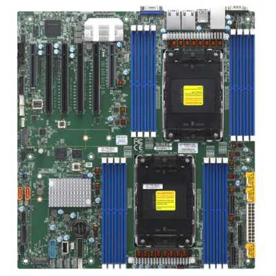 Материнская плата Supermicro X13DEI, 2xLGA-4677, Intel Xeon SP gen 4, Intel C741, 16x DDR5 4800/4400/4000 MHz. 2x1Gbe Base-T BCM5720+1xMgmt LAN, 10xSATA3, 2xSATA-DOM, 6xUSB3, 4xPCI-Ex16+2xPCI-E x8+3xMCIO x8, 2xM.2, eATX