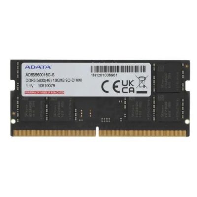 Оперативная память ADATA, DDR5, 8GB (1x8GB), 5600MHz, CL46, SO-DIMM