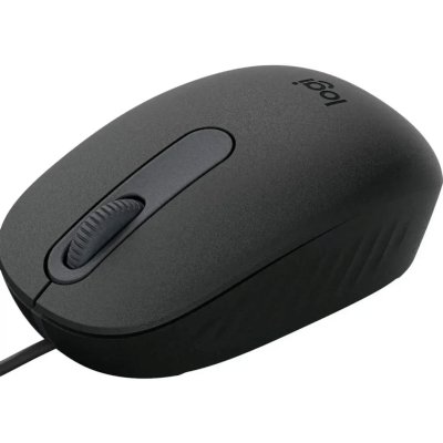Мышь Logitech M86 черный оптическая 1000dpi USB для ноутбука (910-007661)