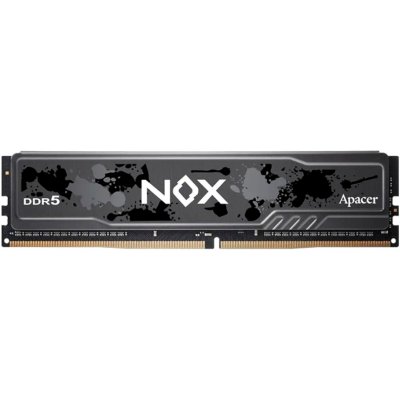 Оперативная память Apacer Nox, DDR5, 16GB (1x16 GB), 5600 MHz, CL40, DIMM, радиатор, серый, черный