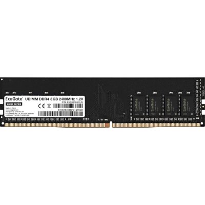 Оперативная память Exegate, DDR4, 8GB (1x8 GB), 2400 MHz, CL17, DIMM, OEM