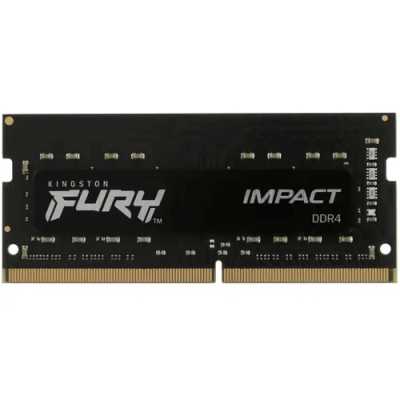 Оперативная память Kingston Fury Impact, DDR4, 16GB (1x16GB), 3200MHz, CL20, SO-DIMM