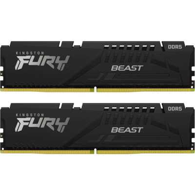 Память оперативная Kingston 128GB 5600MT s DDR5 CL36 DIMM (Kit of 2) FURY Beast Black KF556C36BBEK2-128