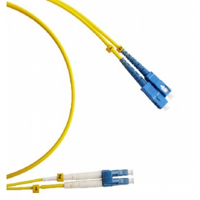 Патч-корд Hyperline FC-D2-9-LC/UR-SC/UR-H-1M-LSZH-YL (FC-9-LC-SC-UPC-1M) Патч-корд волоконно-оптический (шнур) SM 9/125 (OS2), LC/UPC-SC/UPC, duplex, LSZH, 1 м