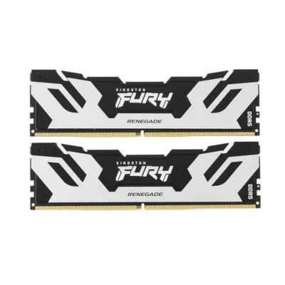 Оперативная память Kingston Fury Renegade, DDR5, 96Gb (2x48GB), 6000MHz, CL32, DIMM, с радиаторами, серебристый/черный