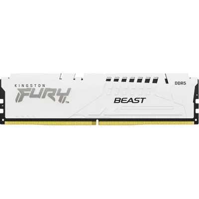Оперативная память Kingston Fury Beast White, DDR5, 16Gb (1x16 Gb), 6800 MHz, CL34, радиатор, белый