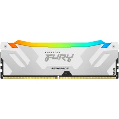 Оперативная память Kingston Fury Renegade, DDR5, 16Gb (1x16Gb), 7600MHz, CL38, DIMM, радиатор, RGB, белый