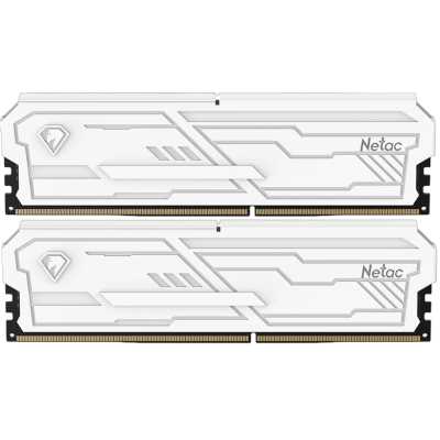 Оперативная память Netac Shadow III, DDR4, 32GB (2x16GB), 3200 MHz, CL16, с радиатором, белый