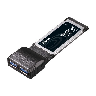 Адаптер D-Link DUB-1320 2-портовый USB 3.0 для шины ExpressCard
