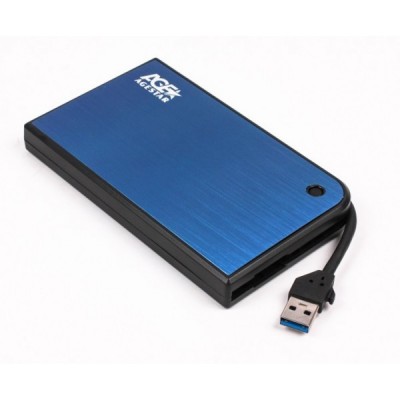 Внешний корпус для HDD/SSD AgeStar 3UB2A14 SATA II пластик/алюминий синий 2.5"
