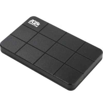 Внешний корпус для HDD AgeStar 3UB2P1 SATA III USB3.0 пластик черный 2.5"