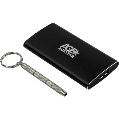 Внешний корпус mSATA AgeStar 3UBMS2 черный, алюминий, черный USB 3.0