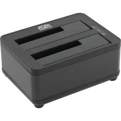 Докстанция 2x2,5"/3,5" SATAIII AgeStar 3UBT8 USB 3.0, пластик, черная