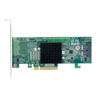 Контроллер RAID Areca ARC-1330-8i PCIe 3.0 x8 LP, SAS/SATA 12G, HBA, 8port (2*int SFF8643), RTL