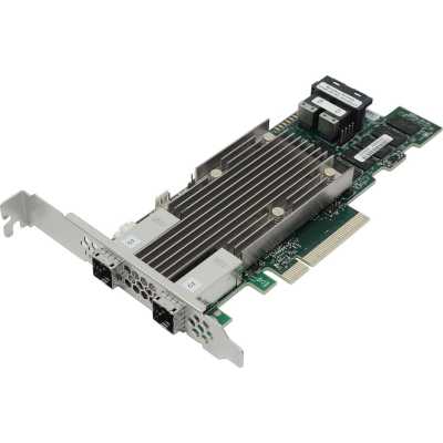 RAID-контроллер Broadcom MegaRAID 9480-8I8e SGL   (05-50031-00 / 03-50031-15010) PCIe 3.1 x8 LP, SAS/SATA/NVMe, RAID 0,1,5,6,10,50,60, 16port(2 * int SFF8643 + 2 * ext SFF8644), 4GB Cache, 3516ROC RTL {5}, (003624)