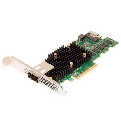 RAID-контроллер Broadcom 9580-8i8e SGL (05-50076-00/03-50076-00003/03-50076-00004/03-50076-00005) PCIe 4.0 x8 LP, SAS/SATA/NVMe, RAID 0,1,5,6,10,50,60, 16port(1 * int SFF8654 + 2 * ext SFF8644), 8Gb Cache, 3916ROC, RTL (Sn)
