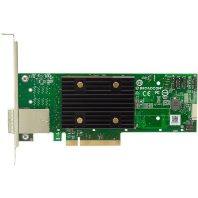 Контроллер Raid Broadcom LSI 9500-8e SGL PCIe Gen4 x8 LP, Tri-Mode SAS/SATA/NVMe 12G HBA, 8port