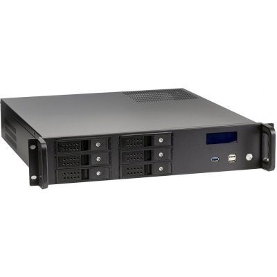 Серверный корпус ExeGate Pro 2U480-HS06 (RM 19", высота 2U, глубина 480, БП 500ADS, 6xHotSwap, USB)