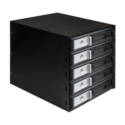 Корзина для HDD ExeGate EX289284RUS HS535-12G (универсальная, на 5*3,5" SATA3/12G SAS HDD, занимает 3*5,25" отсека)