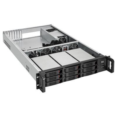 Серверный корпус ExeGate Pro 2U650-HS09 (RM 19", высота 2U, глубина 650, БП 2U-1000ADS, 9xHotSwap, 2*USB)