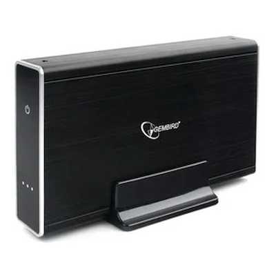Внешний корпус 3.5" Gembird EE3-U3S-80, черный, USB 3.0, SATA, HDD/SSD, алюминий, сенсорная кнопка, блок питания