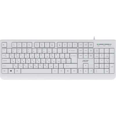 Клавиатура Acer OKW400 белый USB (ZL.KBDEE.01B) кабель 1.8м