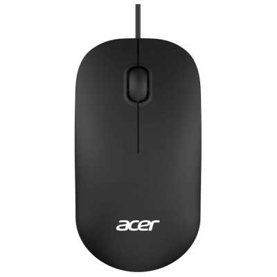 Мышь проводная Acer OMW122 черный, 1200 dpi, USB, кнопки - 3