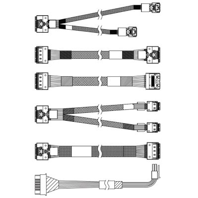 Комплектующие корпусов Lenovo ThinkSystem SR650 V3 2.5" Chassis Front BP1 SAS/SATA Cable Kit