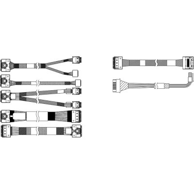 Комплектующие корпусов Lenovo ThinkSystem SR650 V3 2.5" Chassis Front BP2 SAS/SATA Cable Kit