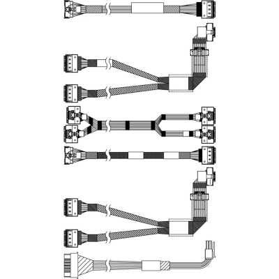 Комплектующие корпусов Lenovo ThinkSystem SR650 V3 2.5" Chassis Front BP3 NVMe Cable Kit