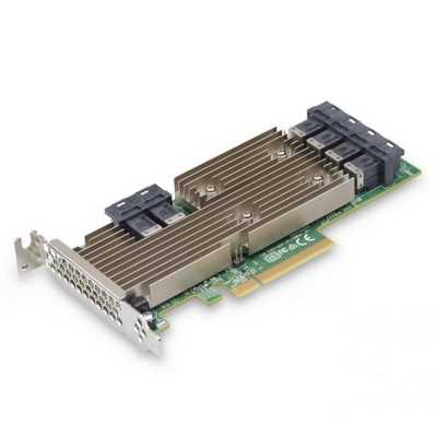 HBA-адаптер Broadcom 9305-24i SGL (05-25699-00/03-25699-02007) PCIe 3.0 x8 LP, SAS/SATA 12G HBA, 24port(6*int SFF8643), 3224 IOC/LSI SAS 9305-24i SGL 24-Port Int, 12Gb/s SATA+SAS, PCIe3,0 HBA