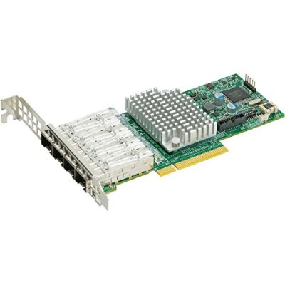 Плата коммуникационная SuperMicro 4-port 10Gbe Standard LP with SFP+, Intel XL710-AM1