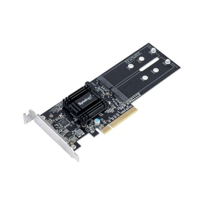 Адаптер Synology M.2 SSD-Sata, LP PCIe 2.0x8 (for DS1517+, DS1817+, DS3018xs, FS1018, RS1219+, for all xs/xs+ models) up to 2xSSD M.2 SATA
