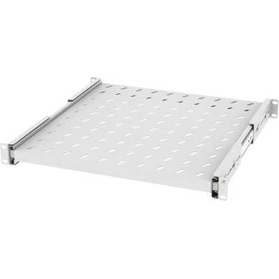 Полка выдвижная Filum FL-RSHE-1U-450-GY 19", 1U, перфорированная, глубина 450 мм, нагрузка 30 кг, серая RAL7035M