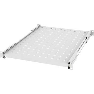 Полка выдвижная Filum FL-RSHE-1U-620-GY 19", 1U, перфорированная, глубина 620 мм, нагрузка 30 кг, серая RAL7035M