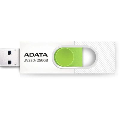 Флеш Диск A-Data 256GB UV320 AUV320-256G-RWHGN USB3.2 белый/зеленый