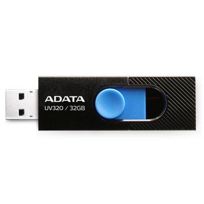 Флешка USB ADATA UV320 (AUV320-32G-RBKBL), 32Gb, USB 3.2 Gen 1, R/W 100/30, черный/голубой