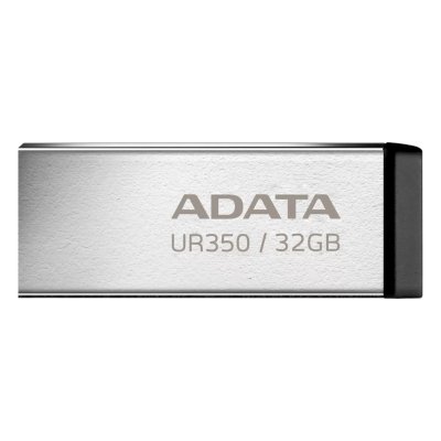 Флешка USB ADATA UR350 (UR350-32G-RSR/BK), 32Gb, USB 3.2, R/W 100/15, серебристый/черный