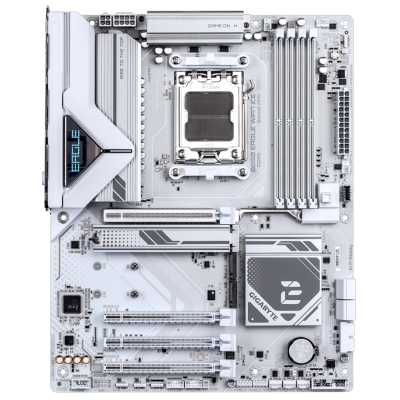 Материнская плата GIGABYTE B850 EAGLE WIFI7 ICE, AM5, AMD B850, 4xDDR5, 4xSATA, 3xM.2, 1xPCIe 5.0 x16, DisplayPort, HDMI, 1x2.5Gb LAN, USB Type-C, Wi-Fi 7, Bluetooth, 3x3.5 мм, 7.1, ATX